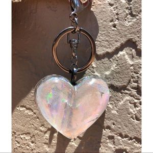 COPY - Holographic Resin Heart Keychain Charm
